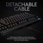 Logitech G Pro - Teclado para gamers, diseño ultra portátil sin teclas numéricas, cable micro USB desmontable, 16,8 millones de colores LIGHTSYNC y teclas retroiluminadas RGB - Imagen 7